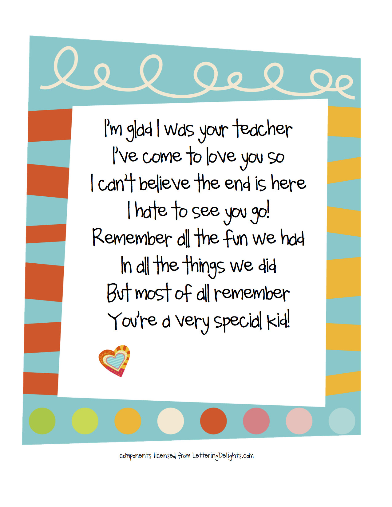 Pre K Graduation Quotes
 End of year poem