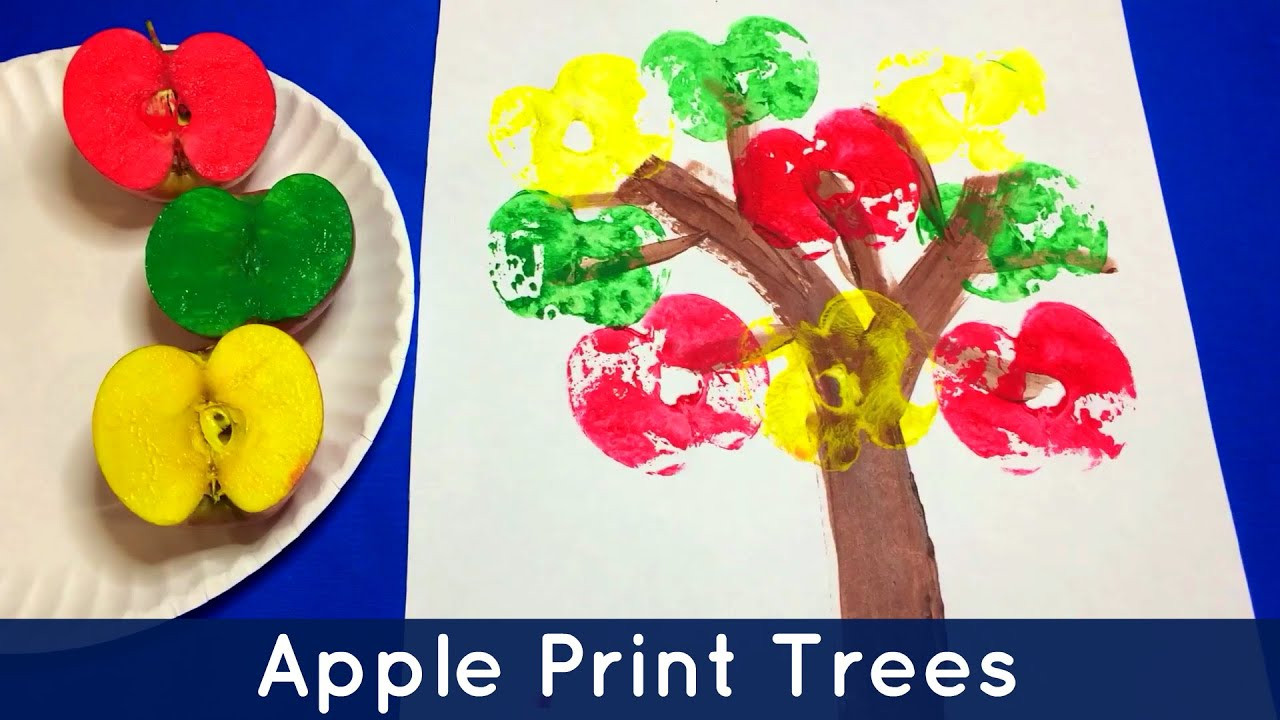 Preschool Artwork Ideas
 Apple Print Trees Preschool and Kindergarten Art Project