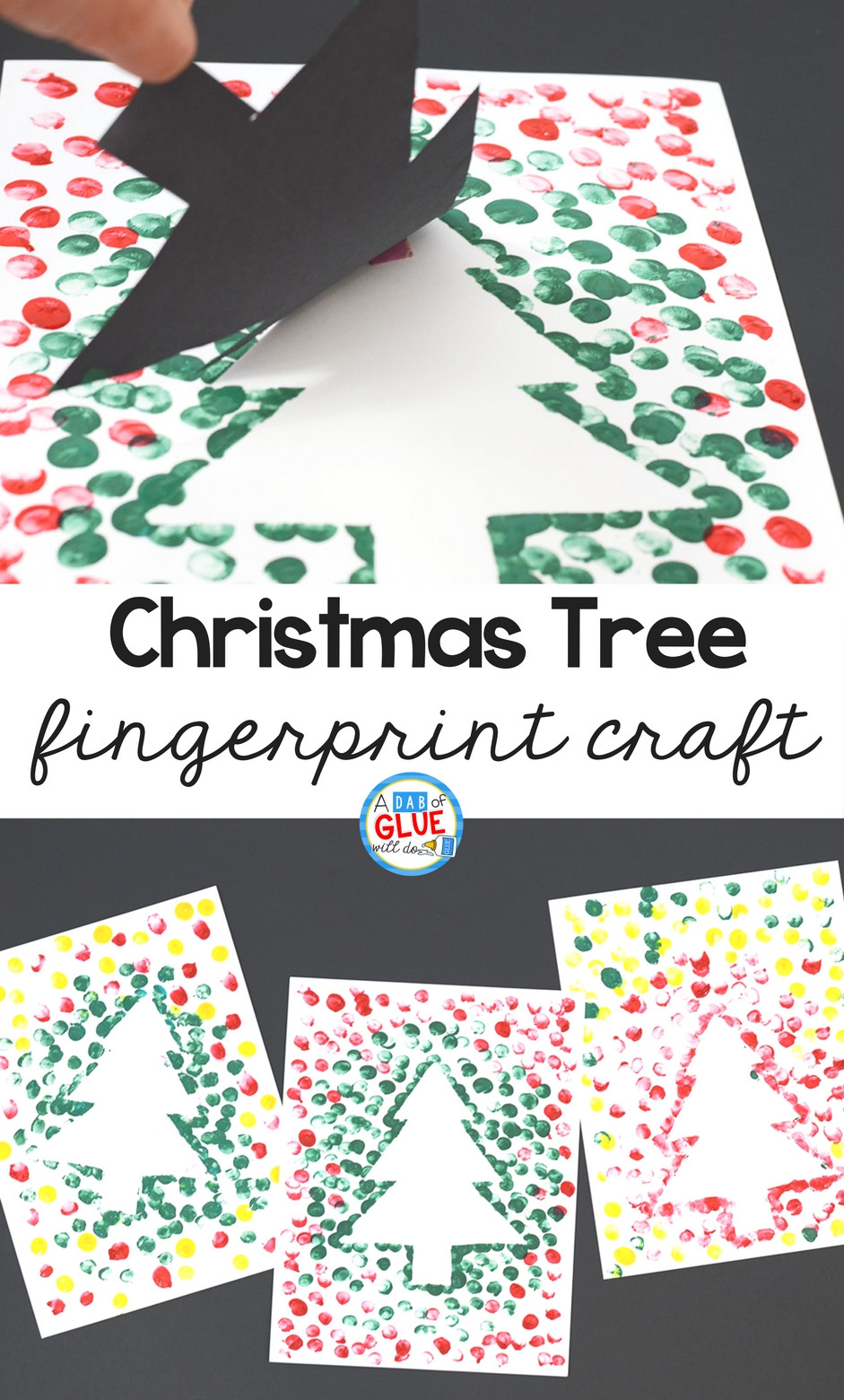 Preschool Christmas Craft Ideas
 Christmas Tree Thumbprint Art