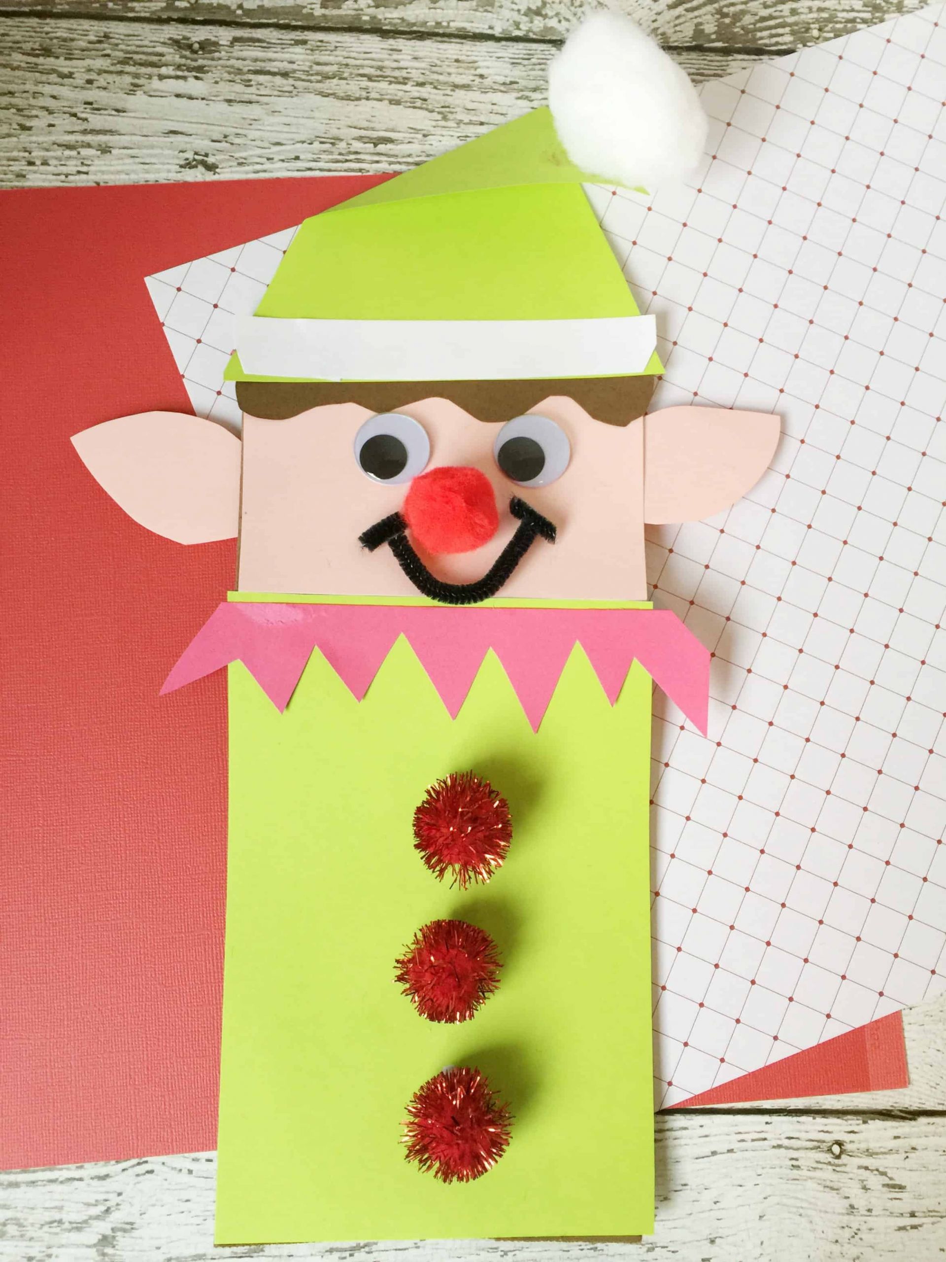 Preschool Christmas Craft Ideas
 Christmas Elf Brown Paper Bag Craft for Kids
