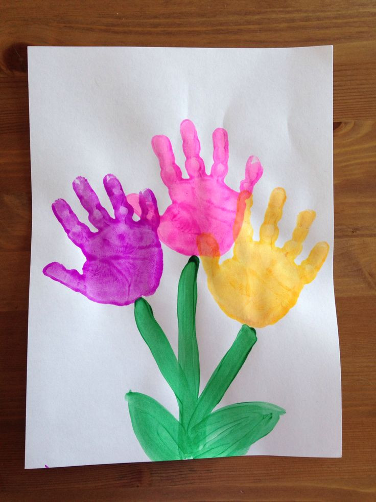 Preschool Spring Craft
 Handprint Flower Craft Spring Craft Preschool Craft