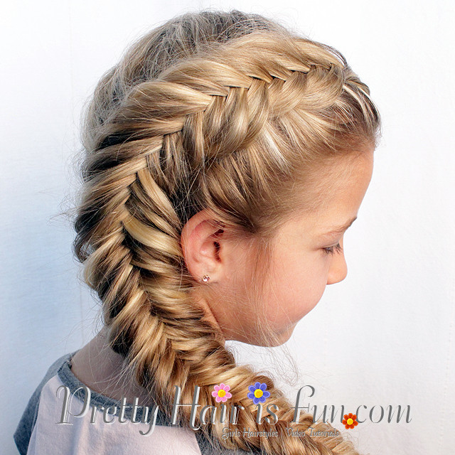 Pretty Little Girl Braided Hairstyles
 Pretty Hair is Fun Side Dutch Fishtail Braid – Pretty