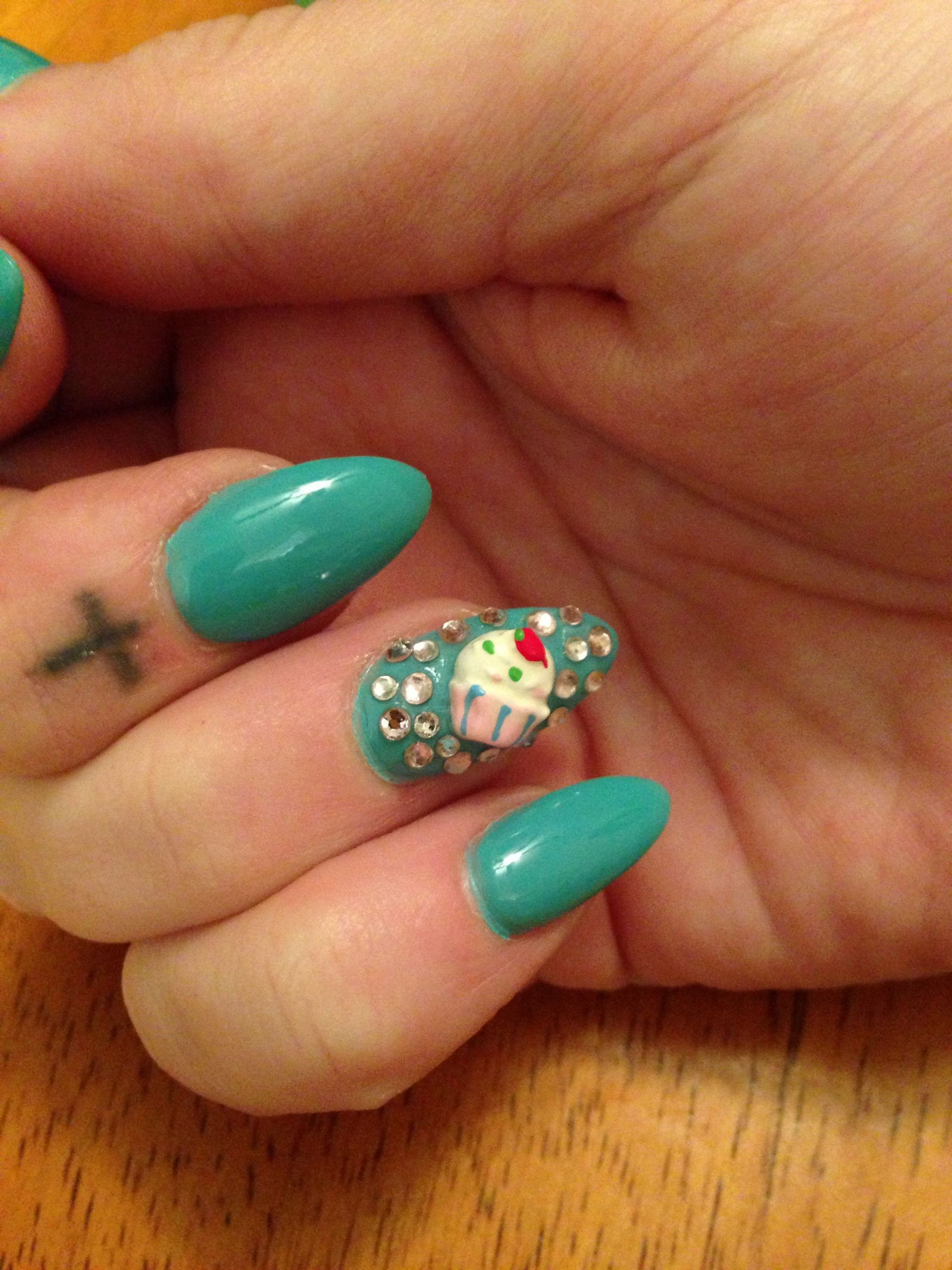 Pretty Nails Cynthiana Ky
 My cupcake junk nail By Neva Nails Lexington KY