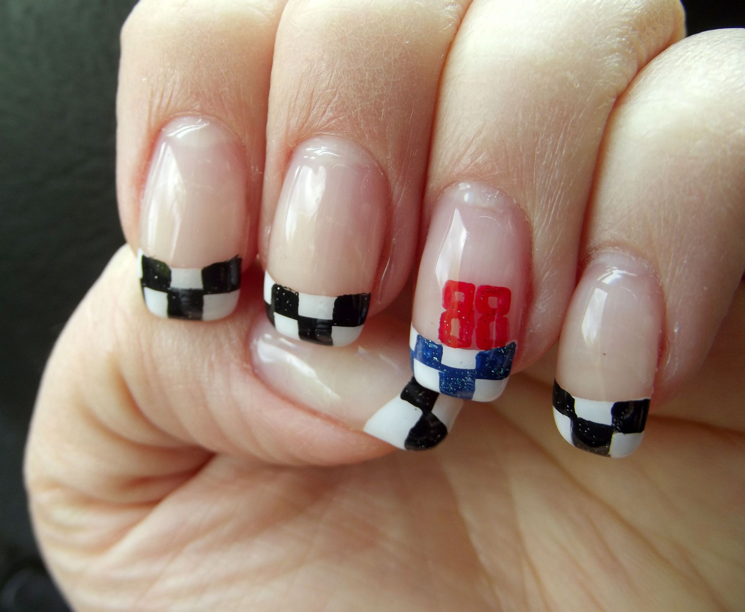 Pretty Nails Oswego Ny
 NASCAR Dale Jr 88 Nail Art Not bad for doing it on