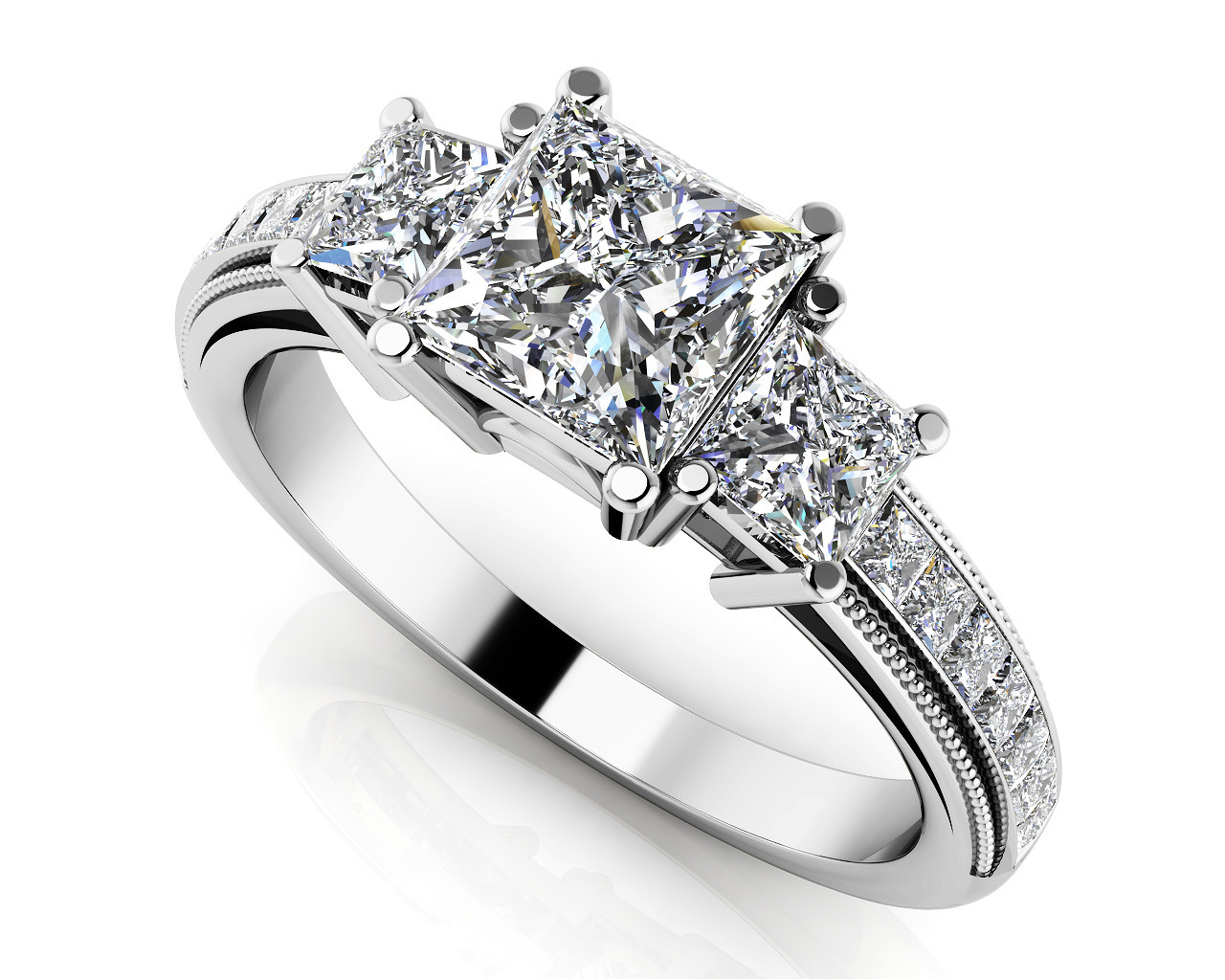 Princes Cut Wedding Rings
 Dazzling Princess Cut Engagement Ring Roco s Jewelry