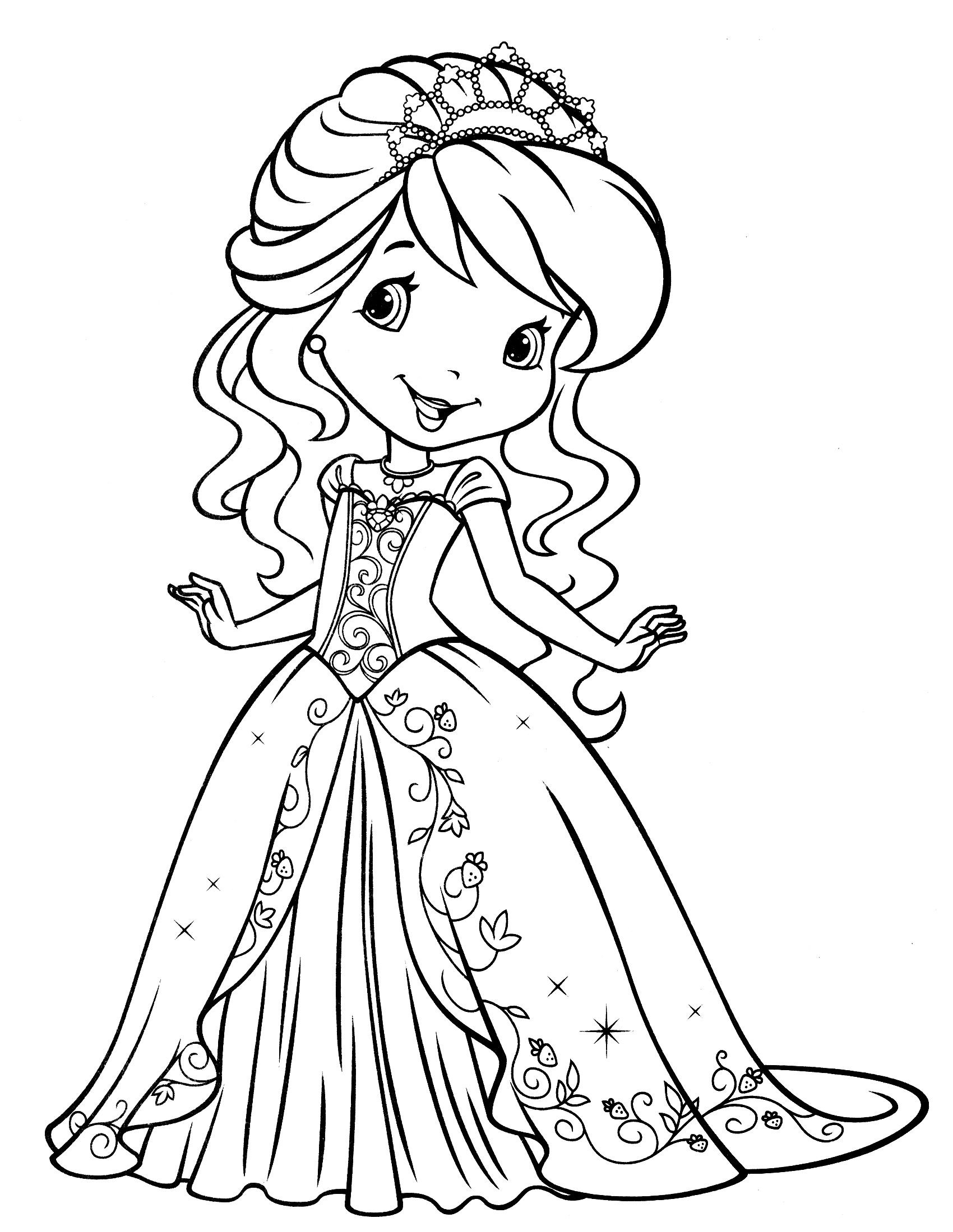 Princess Coloring Pages For Girls
 strawberry shortcake printables