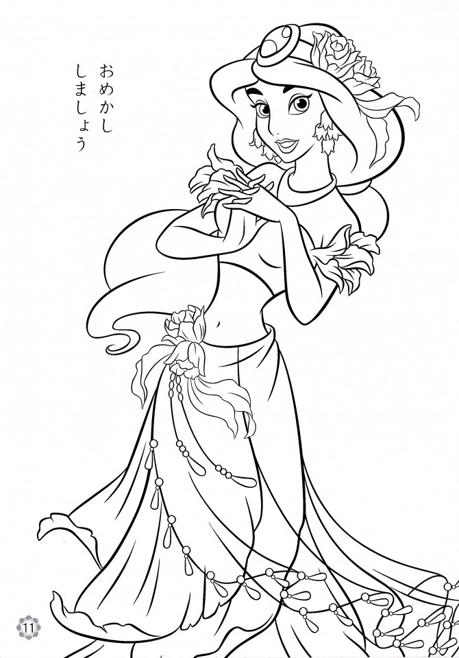 Princess Coloring Pages For Girls
 Get This Princess Jasmine Printable Coloring Pages for