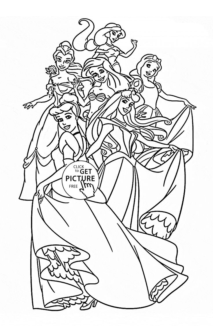 Princess Coloring Pages For Girls
 57 best Coloring pages for girls images on Pinterest