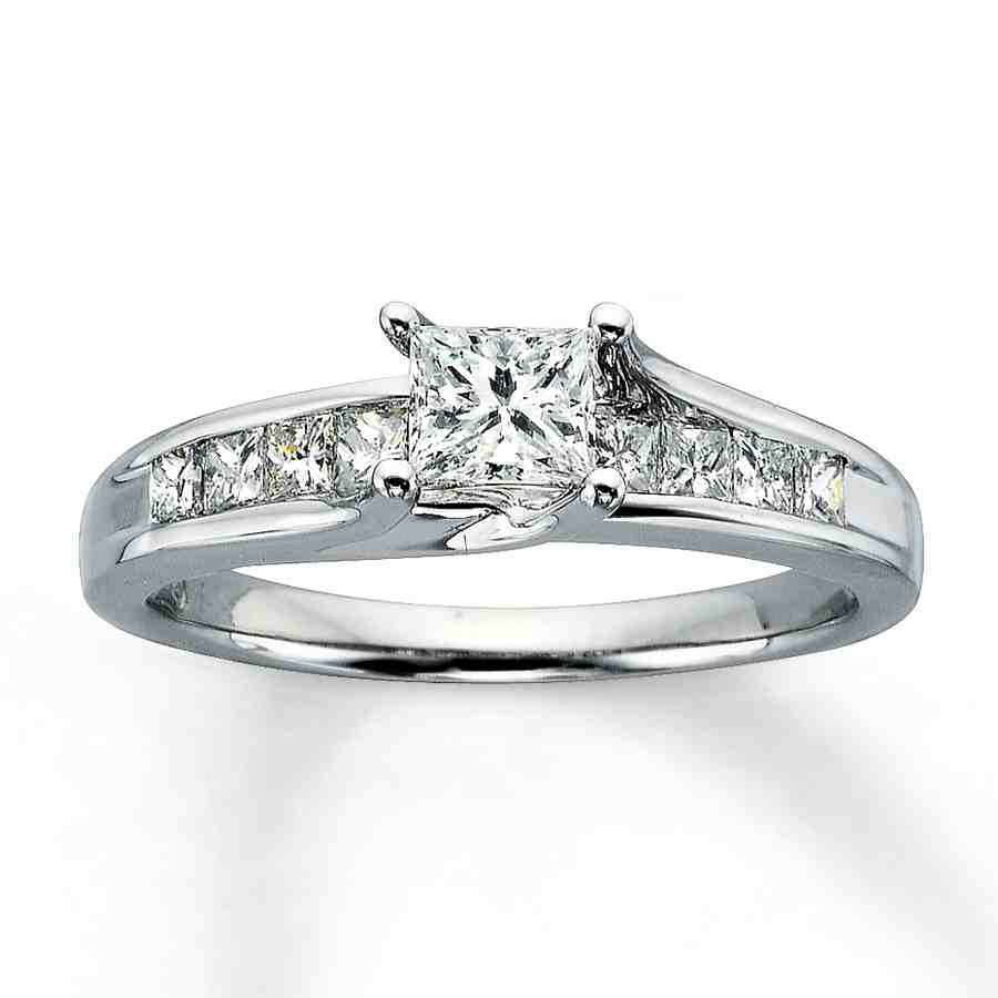 Princess Cut White Gold Engagement Ring
 Princess Cut Diamond Engagement Rings White Gold Wedding