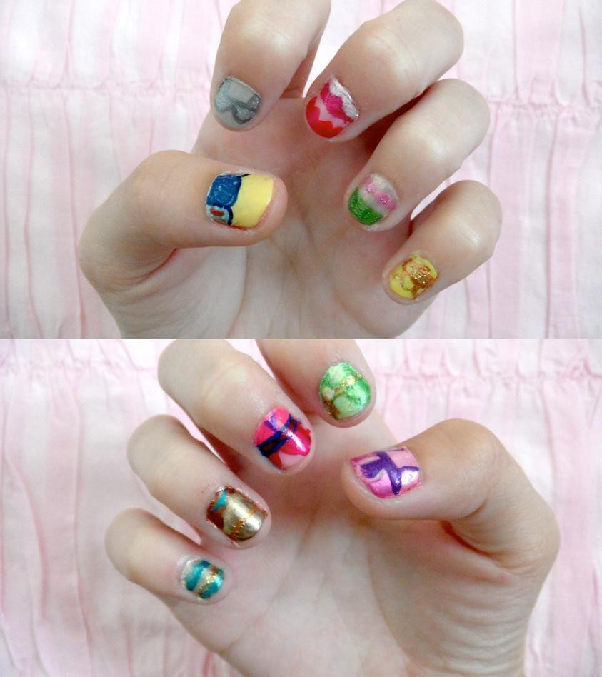 Princess Nail Designs
 disney princess nails by colorized happily on DeviantArt