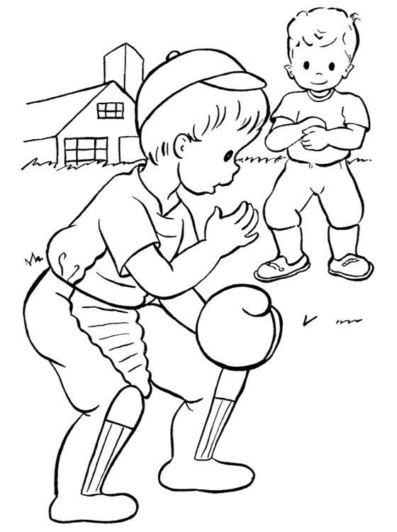 Print Coloring Pages For Kids
 Kids Page Baseball Coloring Pages