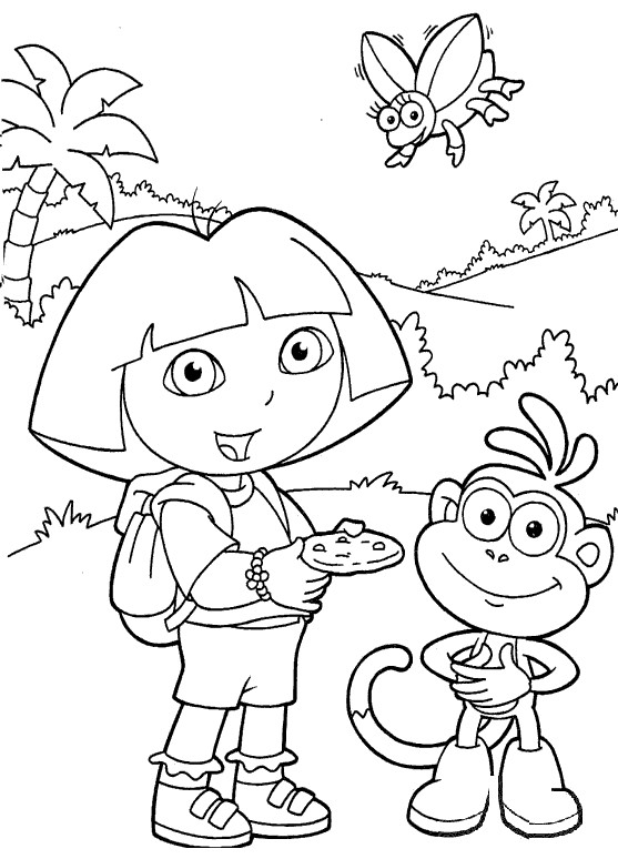 Print Coloring Pages For Kids
 Dora Coloring Pages Sheets