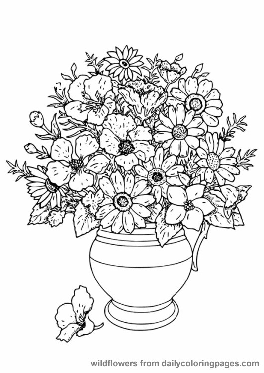 Printable Advanced Coloring Pages
 Advanced Flower Coloring Pages Flower Coloring Page