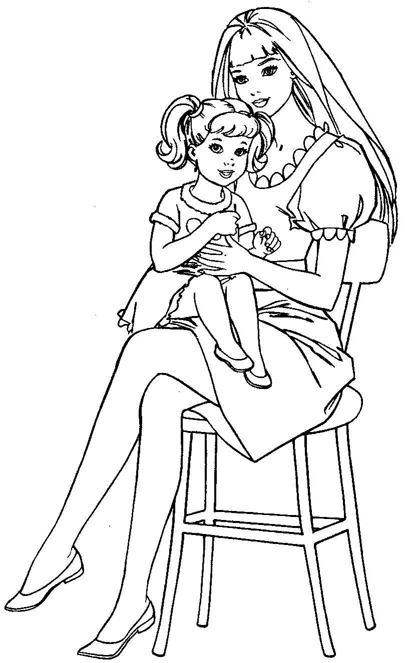 barbie coloring pages free