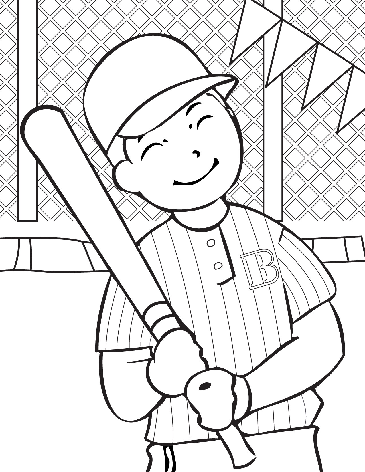 Printable Baseball Coloring Pages
 Free Printable Baseball Coloring Pages for Kids Best