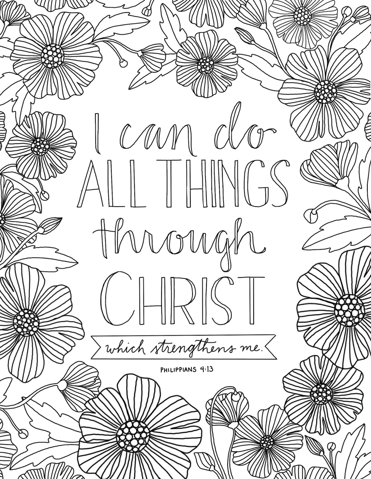 Printable Bible Verse Coloring Pages
 just what i squeeze in All Things through Christ