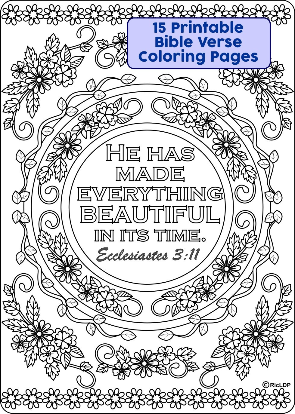Printable Bible Verse Coloring Pages
 15 Printable Bible Verse Coloring Pages