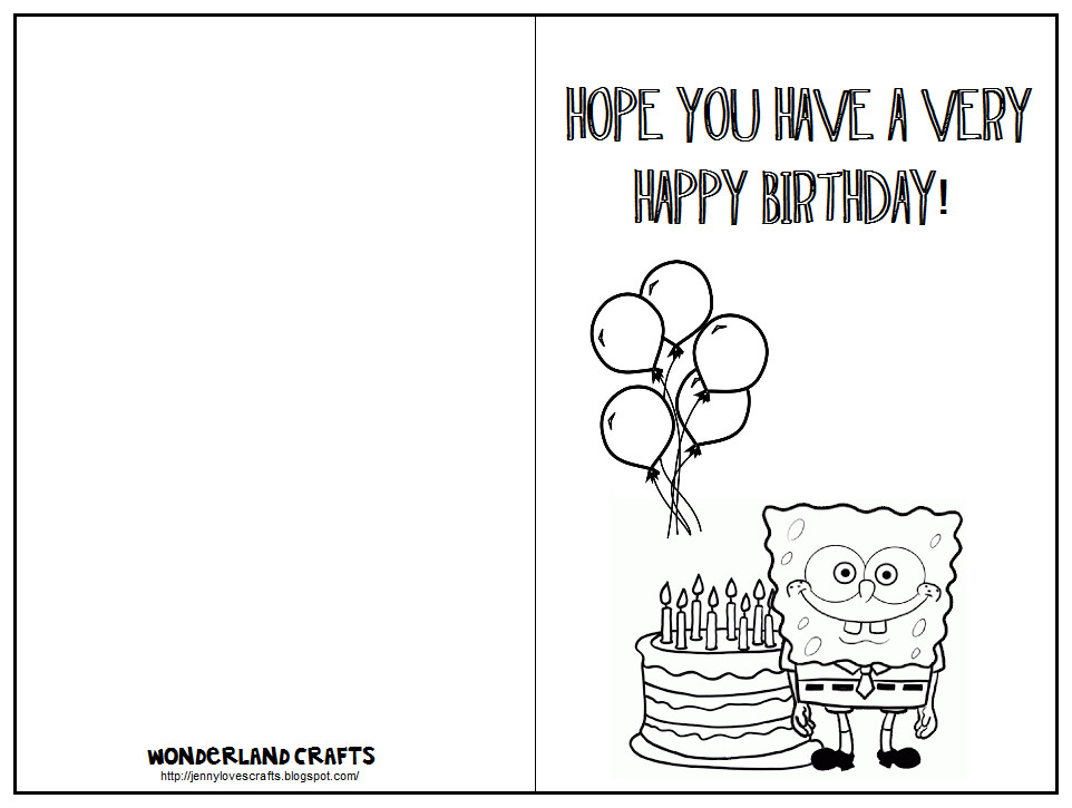 Printable Birthday Cards For Kids
 Wonderland Crafts Birthday Cards