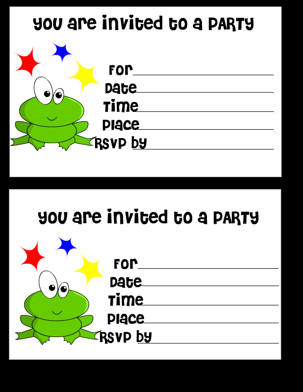Printable Birthday Invitation Cards
 Free Printable Birthday Invitation