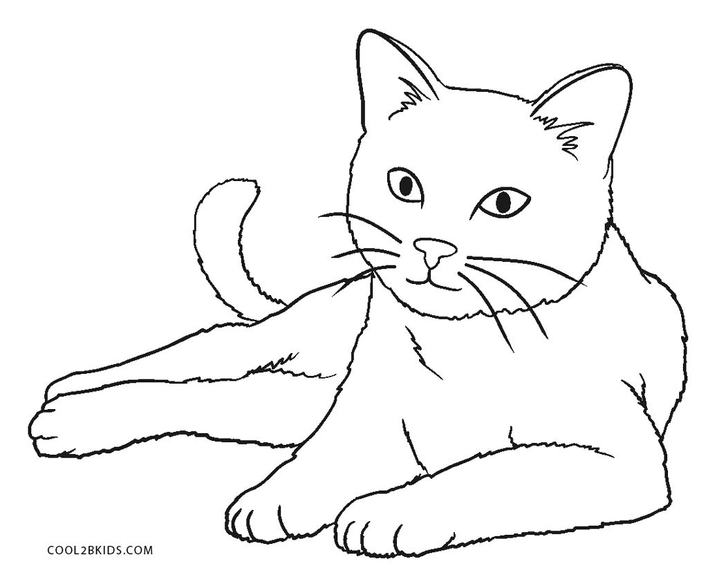 Printable Cat Coloring Pages For Kids
 Free Printable Cat Coloring Pages For Kids