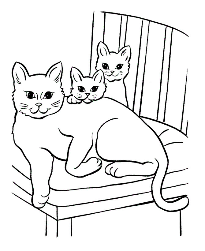 Printable Cat Coloring Pages For Kids
 Free Printable Cat Coloring Pages For Kids