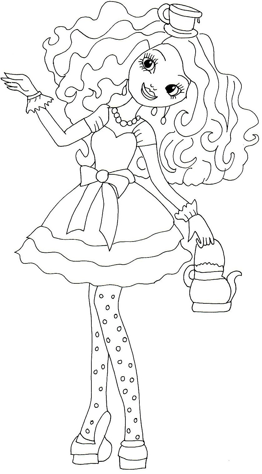 Printable Coloring Books
 Free Printable Ever After High Coloring Pages Madeline