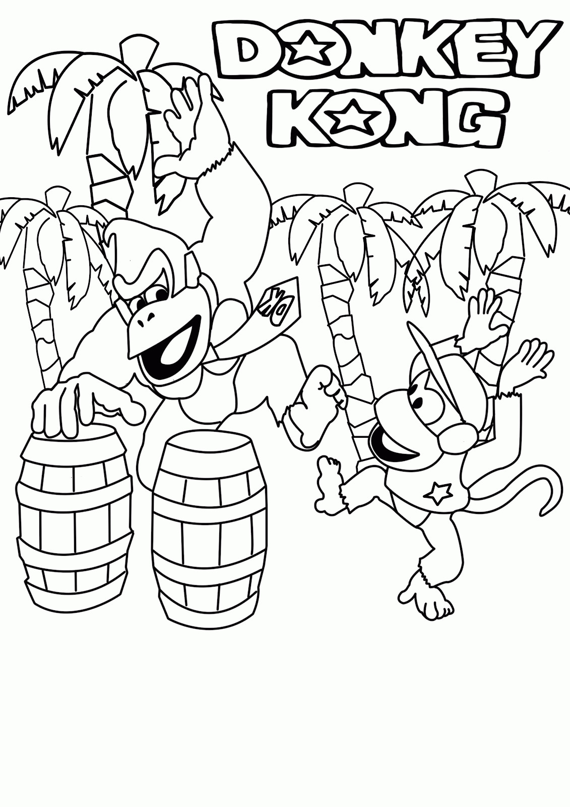 Printable Coloring Books
 Donkey Kong Coloring Pages Printable Coloring Home