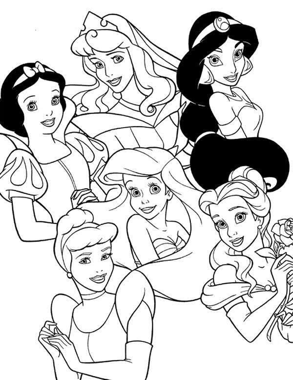 Printable Coloring Pages Disney
 transmissionpress Disney Princess Coloring Pages