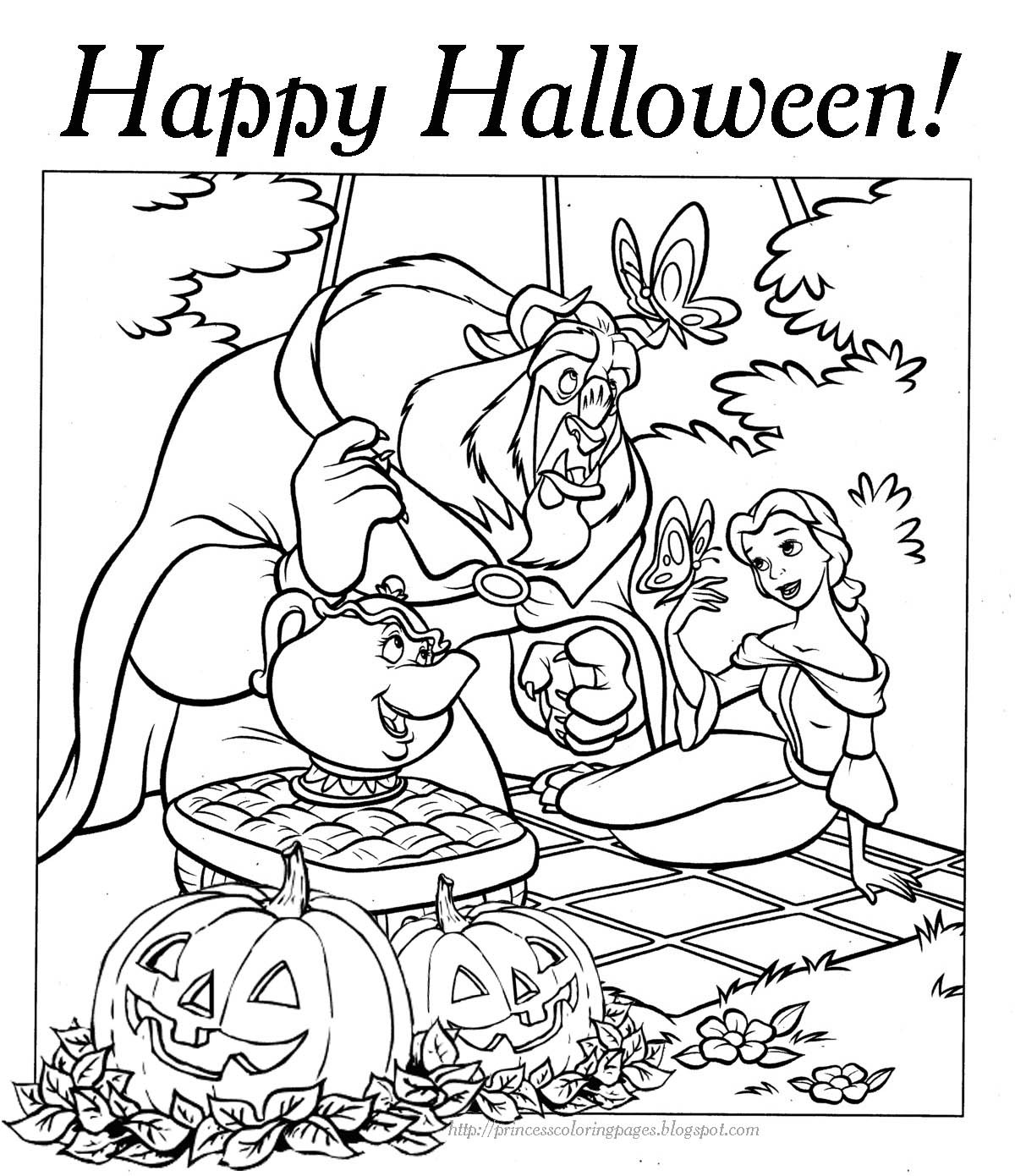 Printable Coloring Pages Halloween
 PRINCESS COLORING PAGES
