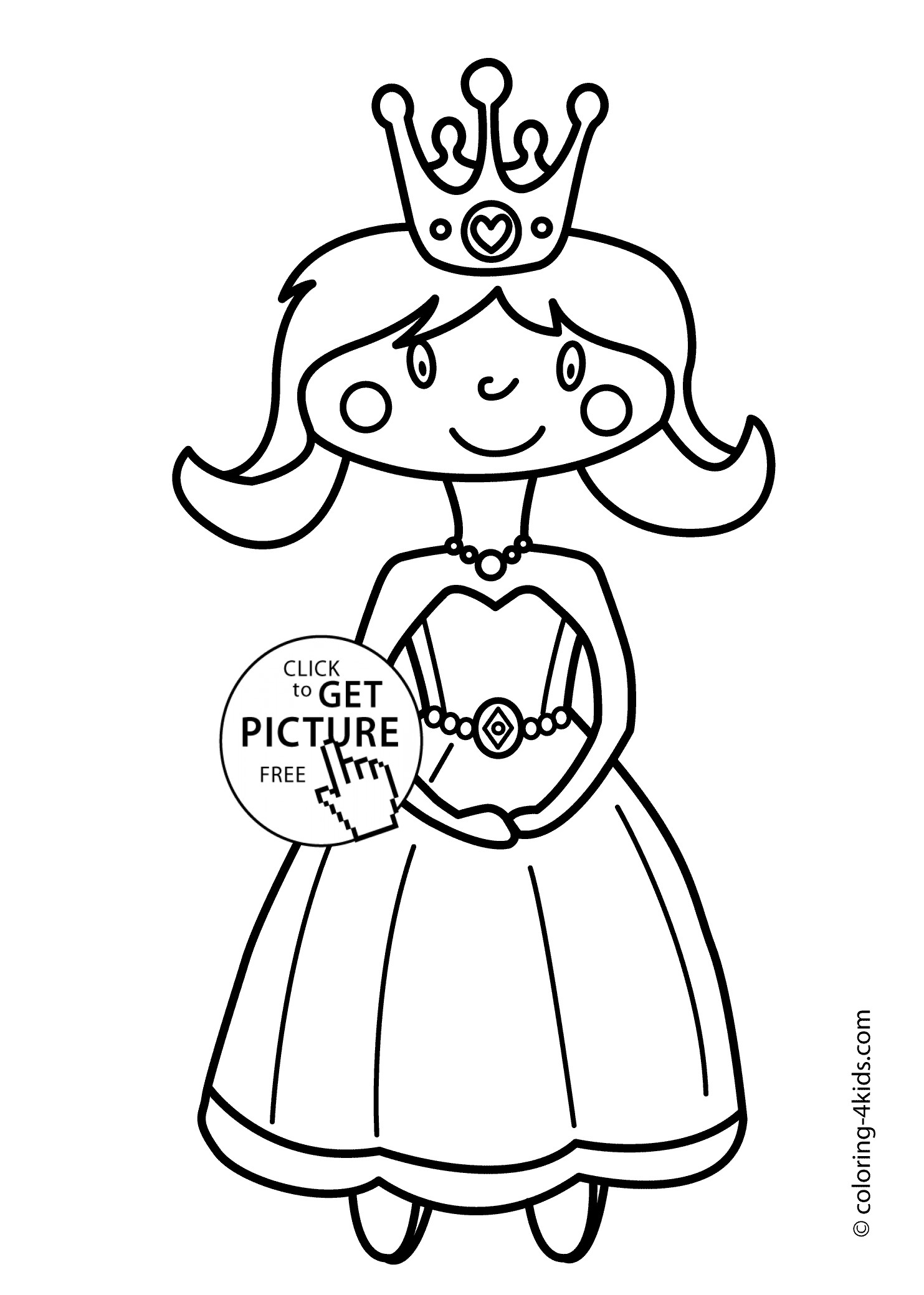 Printable Coloring Sheets For Girls
 Cute Princesse Coloring pages for girls printable