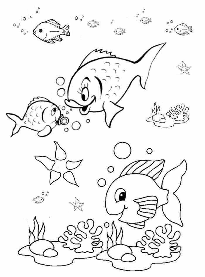 Printable Coloring Sheets For Preschoolers
 Fish Coloring Pages for Preschool Preschool and Kindergarten