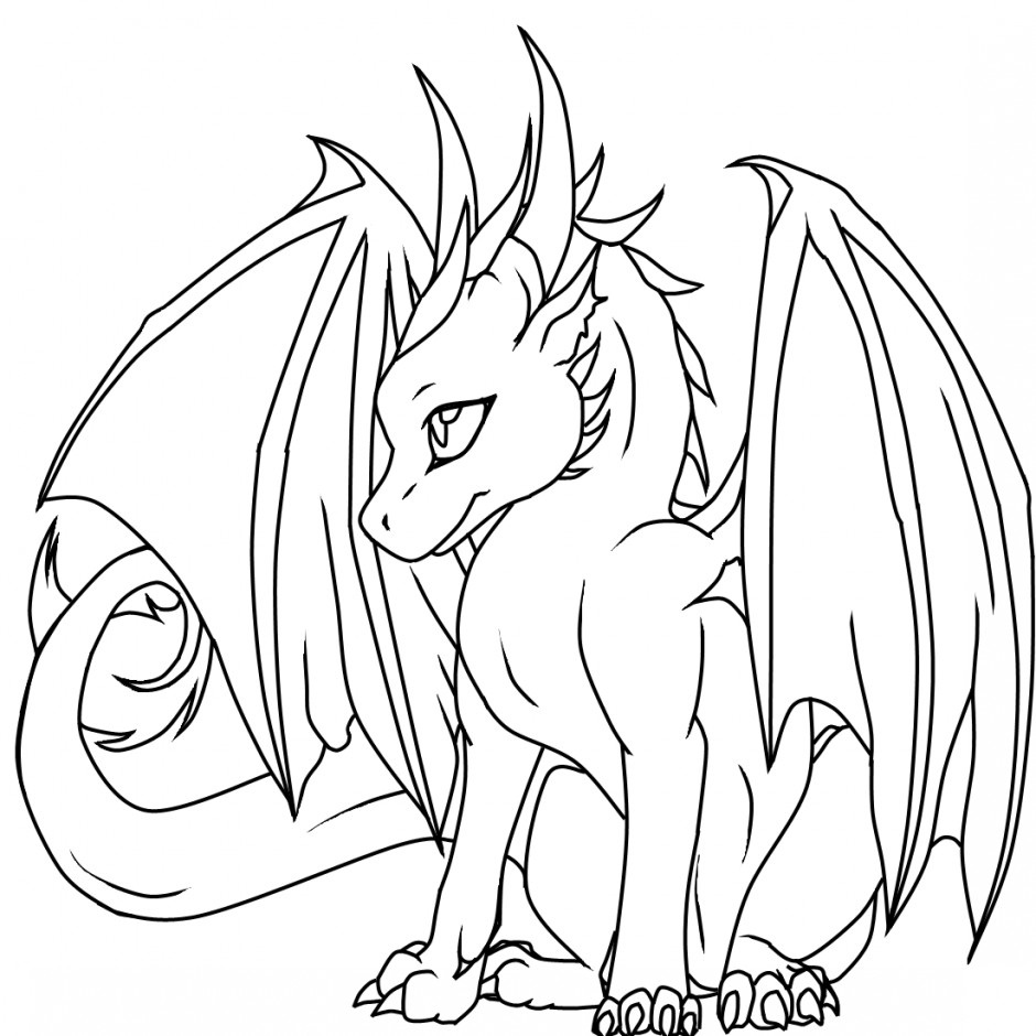 Printable Dragon Coloring Pages
 Coloring Pages Female Dragon Coloring Pages Free and