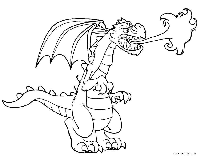 Printable Dragon Coloring Pages
 Printable Dragon Coloring Pages For Kids
