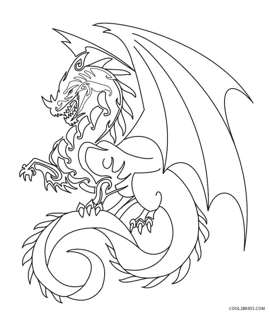 Printable Dragon Coloring Pages
 Printable Dragon Coloring Pages For Kids