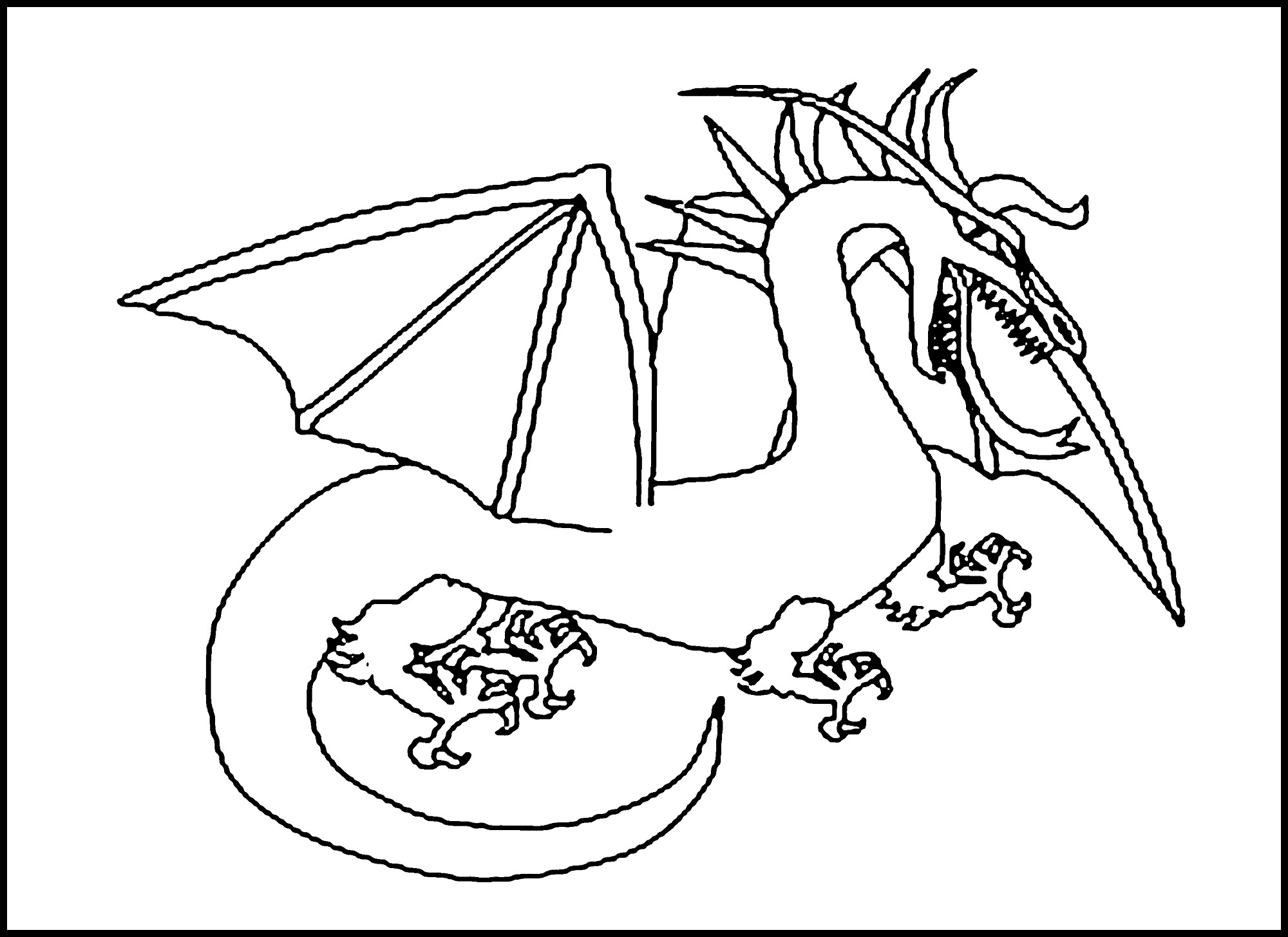 Printable Dragon Coloring Pages
 Dragon Coloring Pages Printable