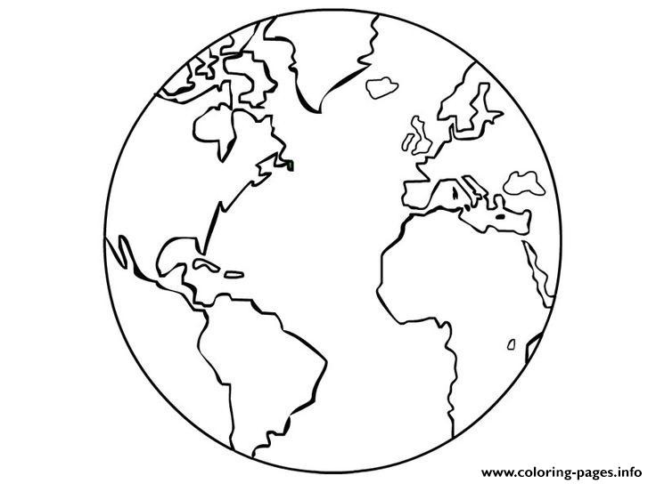 Printable Earth Coloring Pages
 Earth Planet Coloring Pages Printable
