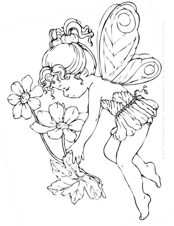 Printable Fairies Coloring Pages
 FAIRY COLORING PAGES