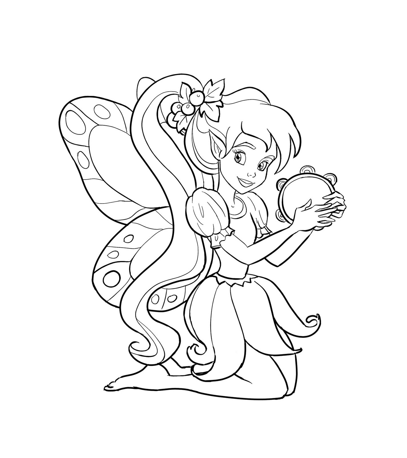 Printable Fairies Coloring Pages
 Free Printable Fairy Coloring Pages For Kids