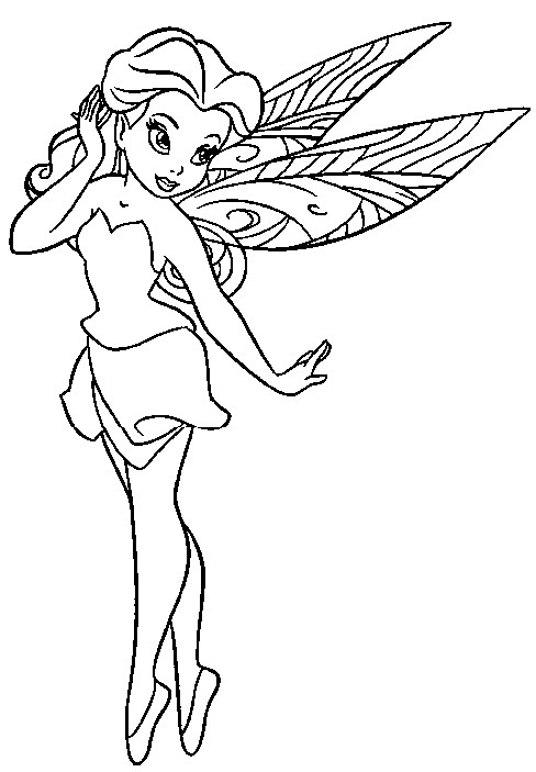 Printable Fairies Coloring Pages
 Fairy Coloring Pages