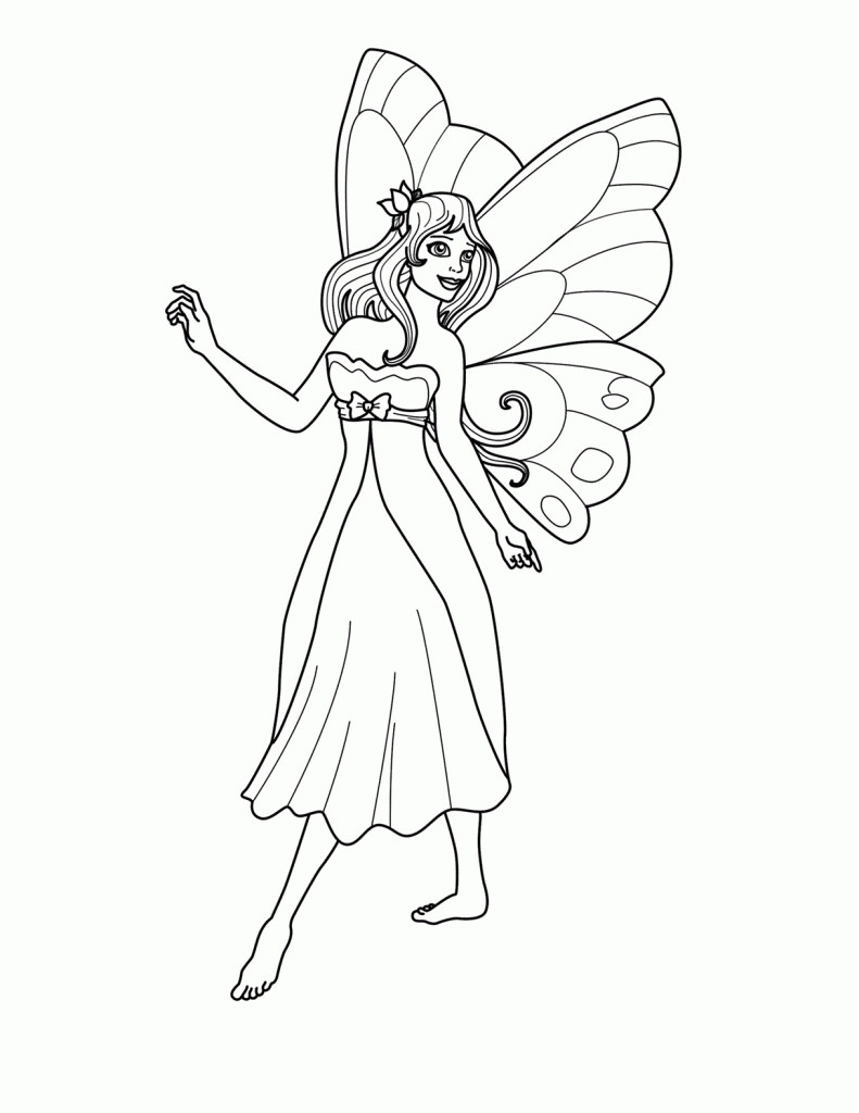 Printable Fairy Coloring Pages
 Free Printable Fairy Coloring Pages For Kids