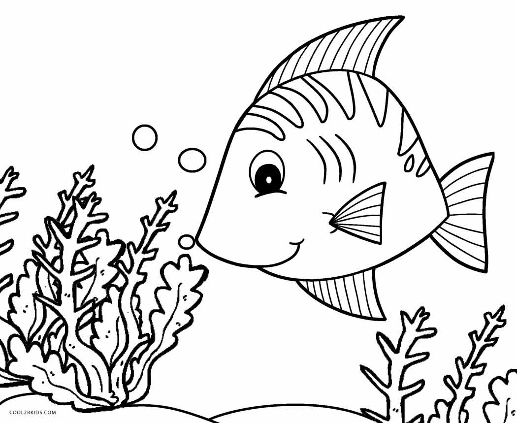 Printable Fishing Coloring Pages
 Free Printable Fish Coloring Pages For Kids
