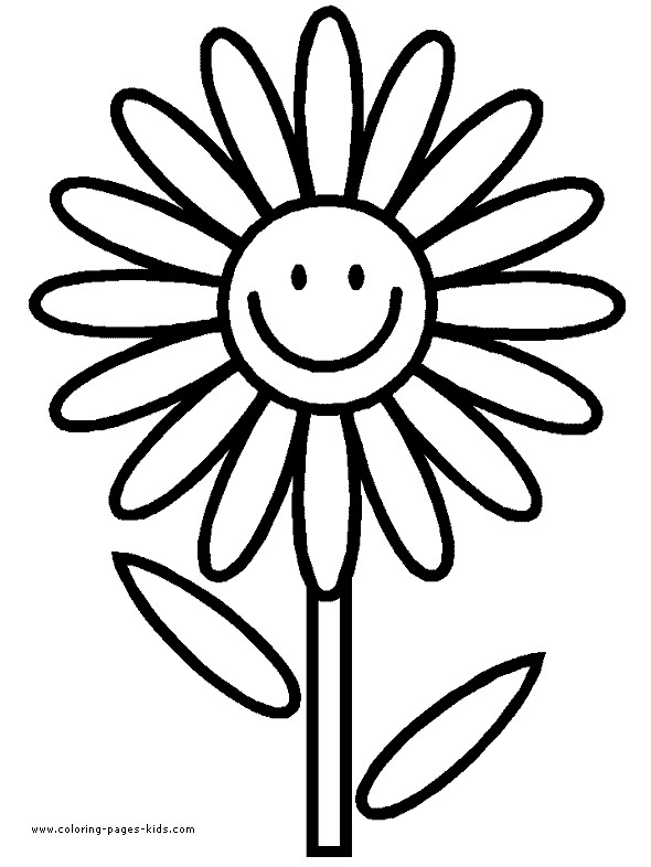 Printable Flower Coloring Pages For Kids
 Picture A Flower To Color Beautiful Flowers