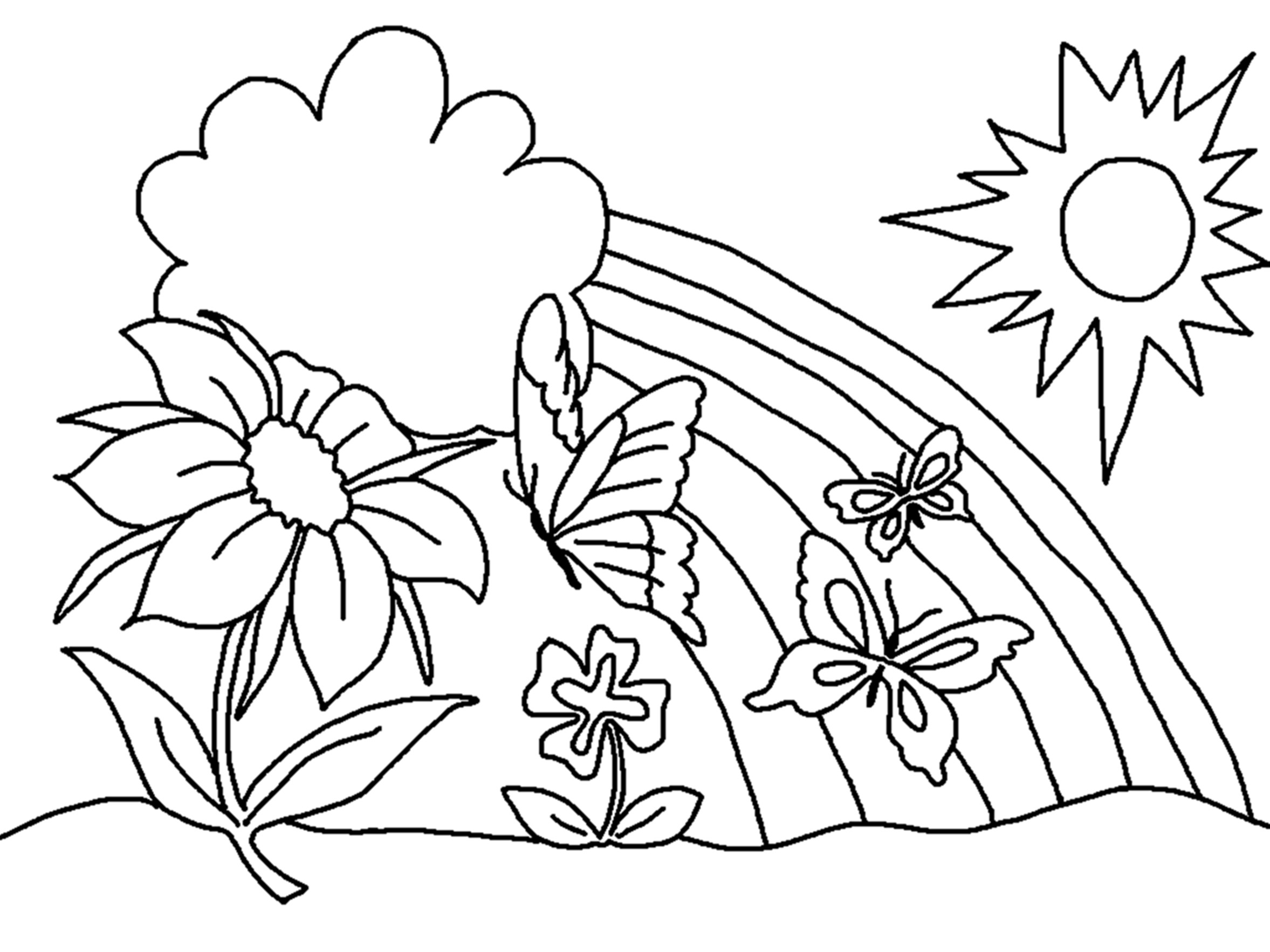 Printable Flower Coloring Pages For Kids
 Free Printable Flower Coloring Pages For Kids Best