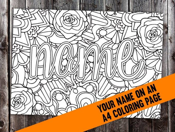 Printable Name Coloring Pages
 Custom coloring page from your name CBL00N Printable A4