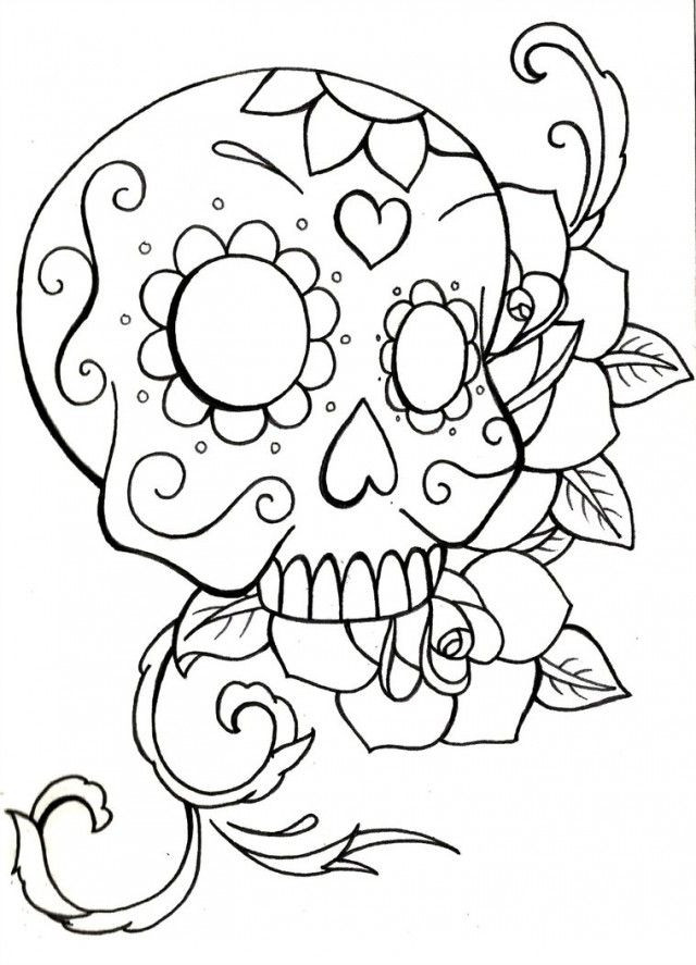 Printable Sugar Skull Coloring Pages
 Sugar Skull Coloring Pages Best Coloring Pages For Kids