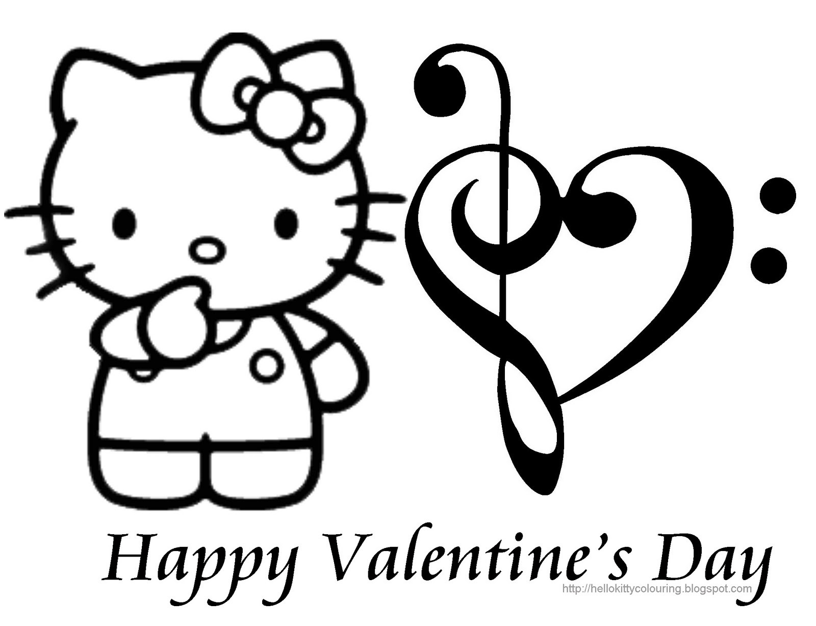 Printable Valentine Coloring Pages
 Hello Kitty Valentines Coloring Pages
