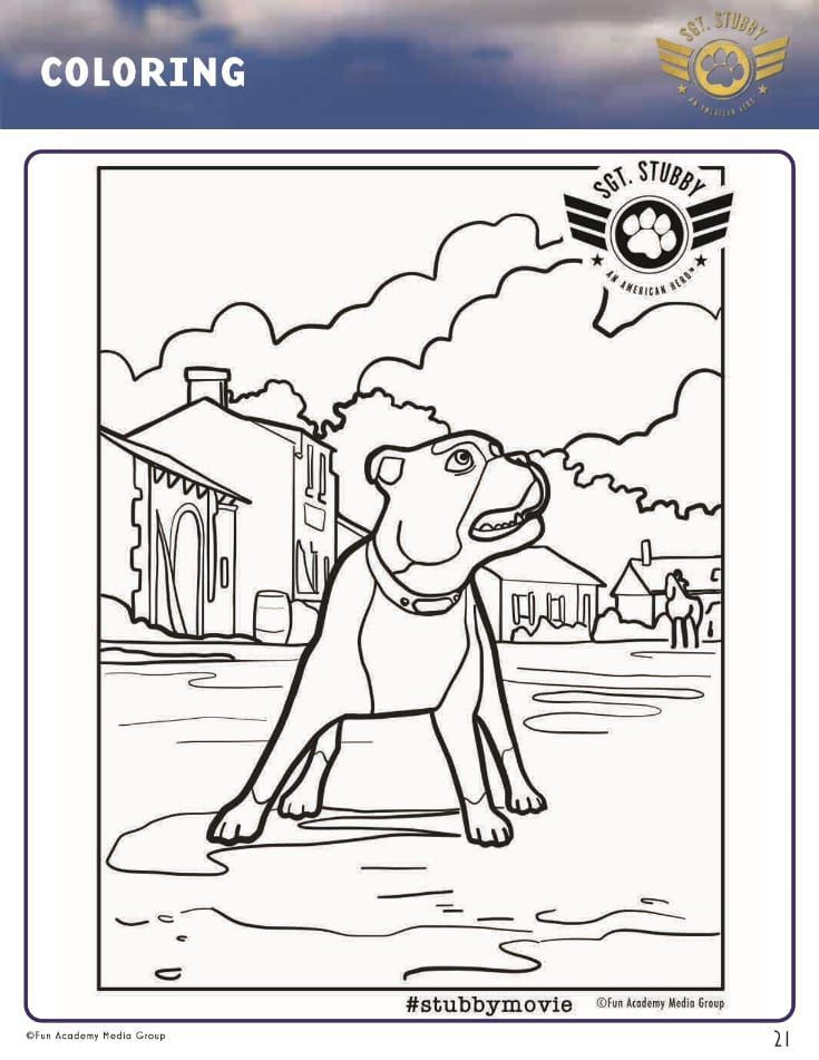 Printables Free Coloring Pages
 Sgt Stubby Printable Coloring Page