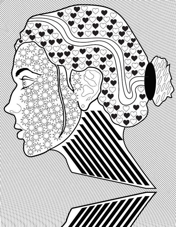 Printables Free Coloring Pages
 Perfect Profile Adult Coloring Page