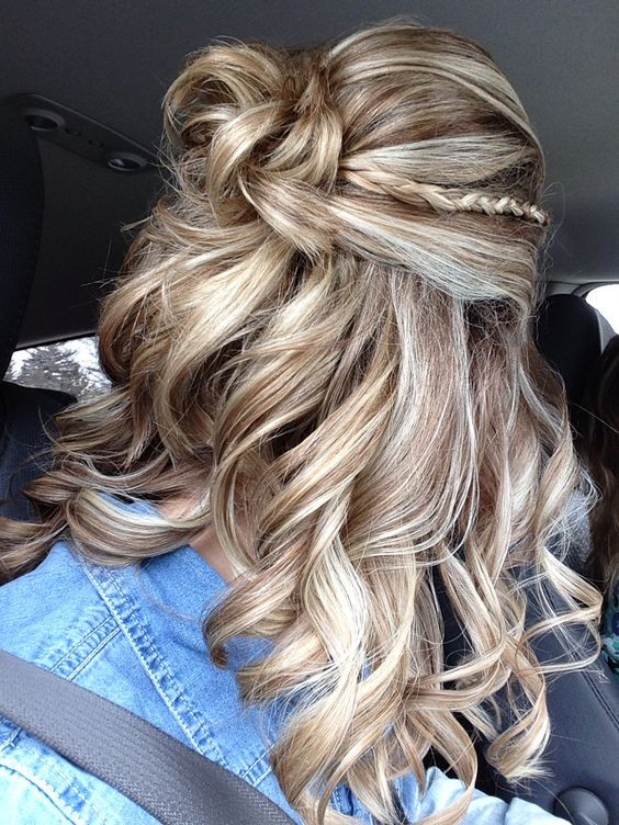 Prom Hairstyle Braid
 Curly braids Prom hair and Braids on Pinterest