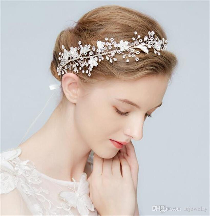 Prom Hairstyles With Tiara
 2019 Wedding Bridal Crown Tiara Crystal Flower Headband